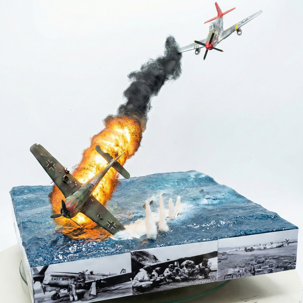 P-51 Mustang vs. Fw 190: Dogfight Over the Ocean